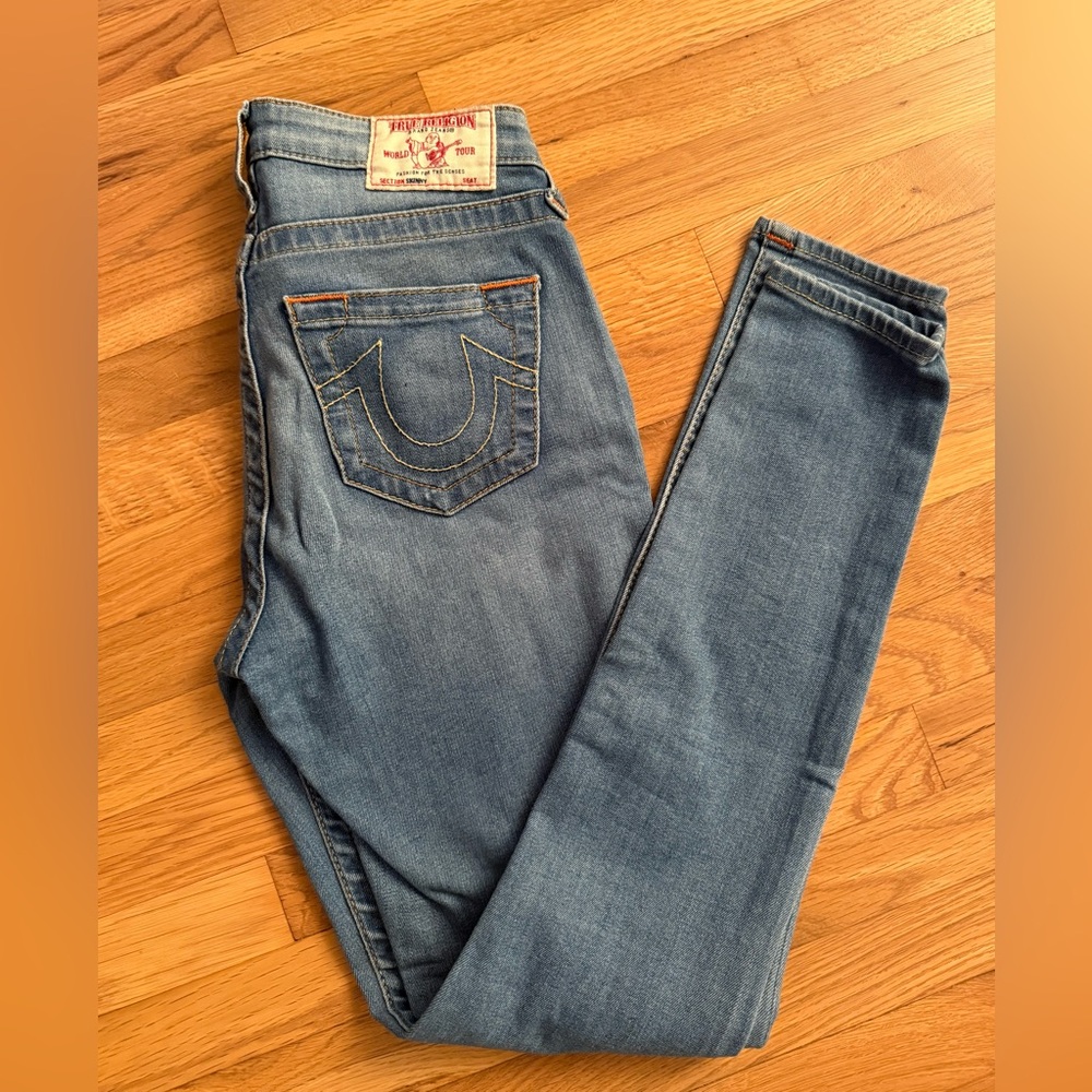 True Religion Women's Classic Blue Skinny Jeans